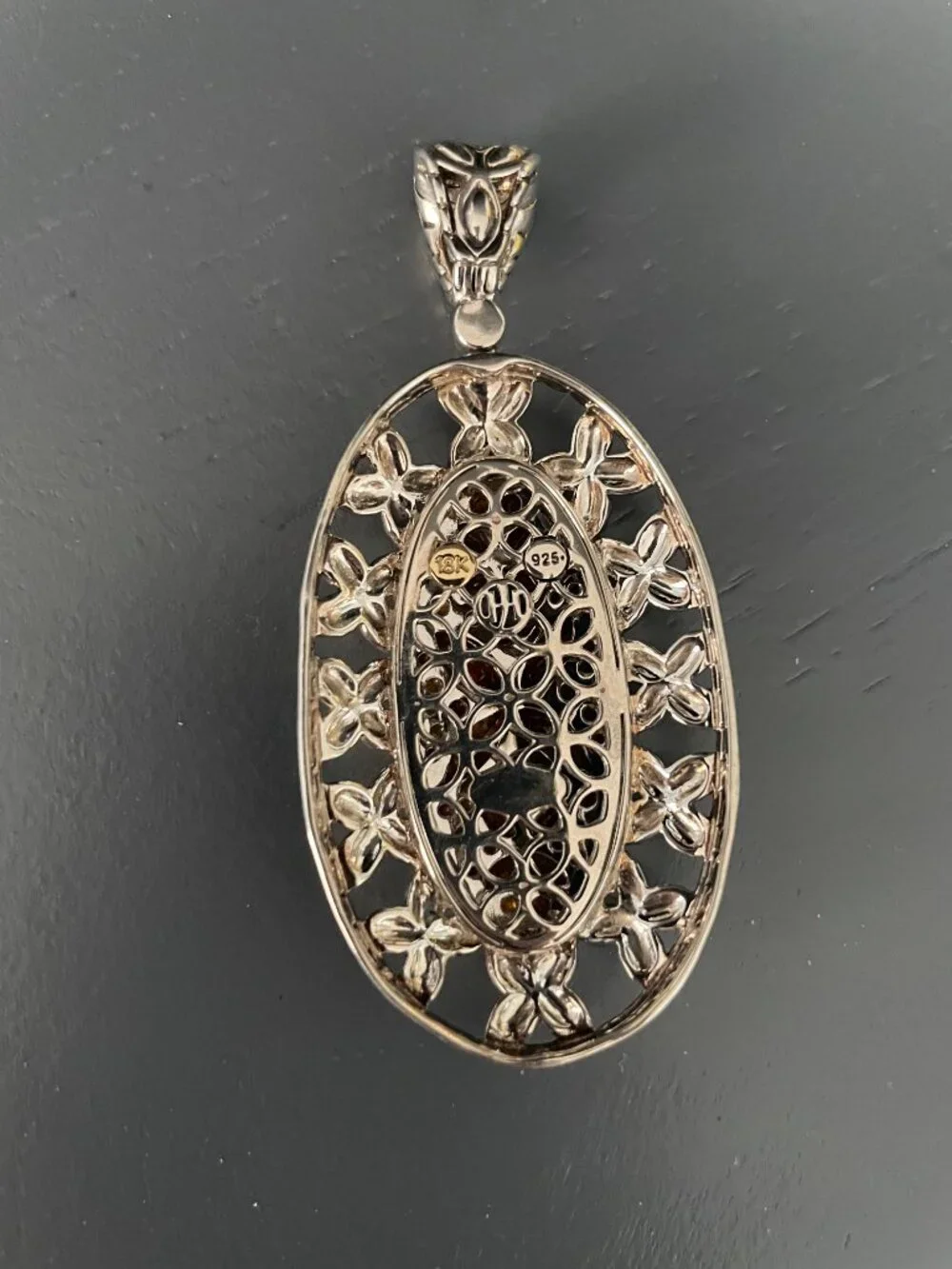 JOHN HARDY X LARGE PENDANT CITRINE 18K SBATU KAWUNG